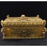 An antique wooden box/casket in the Gothic style