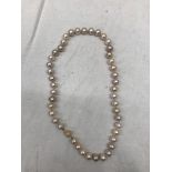 A cultured pearl necklace