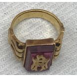 An Indian gold signet ring (small size)