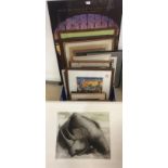 A large quantity of pictures of various subjects to inc hand-signed etchings etc