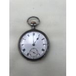 A HM silver pocket watch