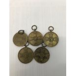 Five German WWII Merit Medals