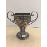 A 1940s silver-plated trophy : 'H W Holloway Trophy, District Line,