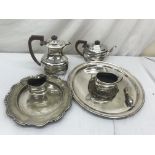 A four-piece EPNS tea/coffee set;