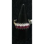 A 10k ruby and diamond dress ring