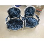 Two childrens' upholstered chairs