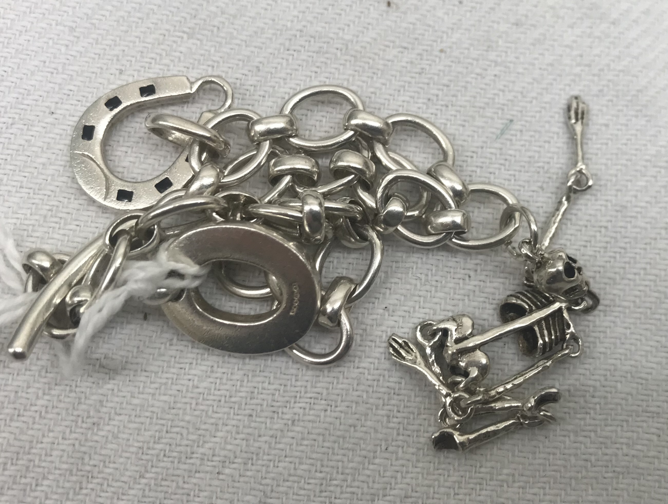 A Links of London bracelet and charms