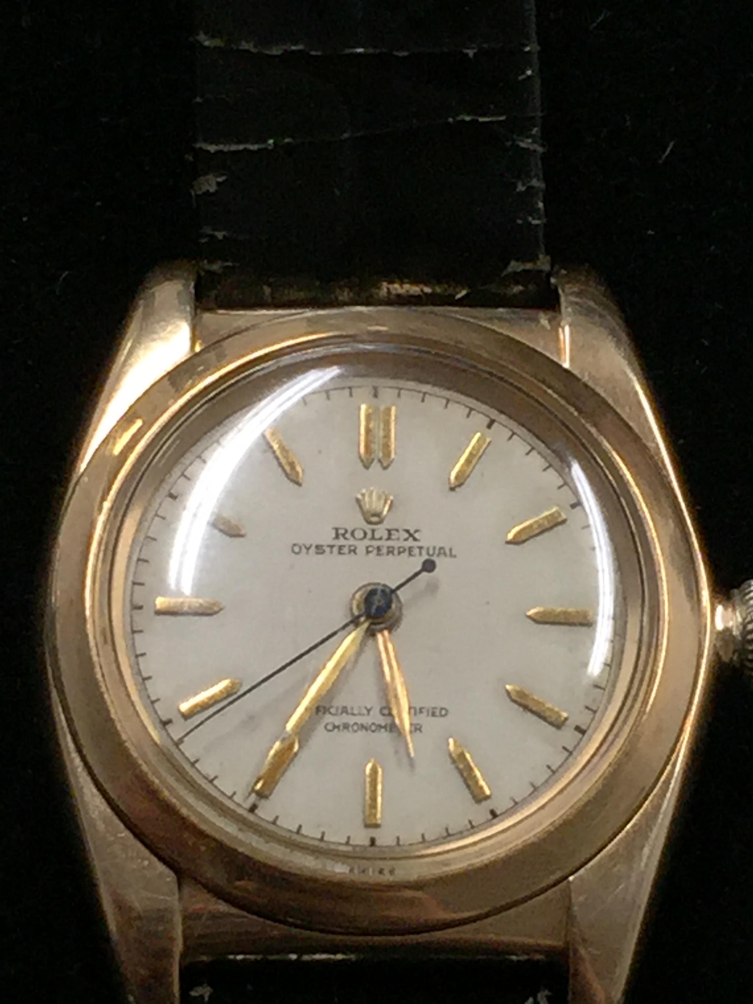 A Rolex 14k Bubbleback Ref 3131 Serial No 460012 chronometre CONDITION REPORT: In - Image 8 of 8