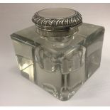 A Hm silver lidded inkwell