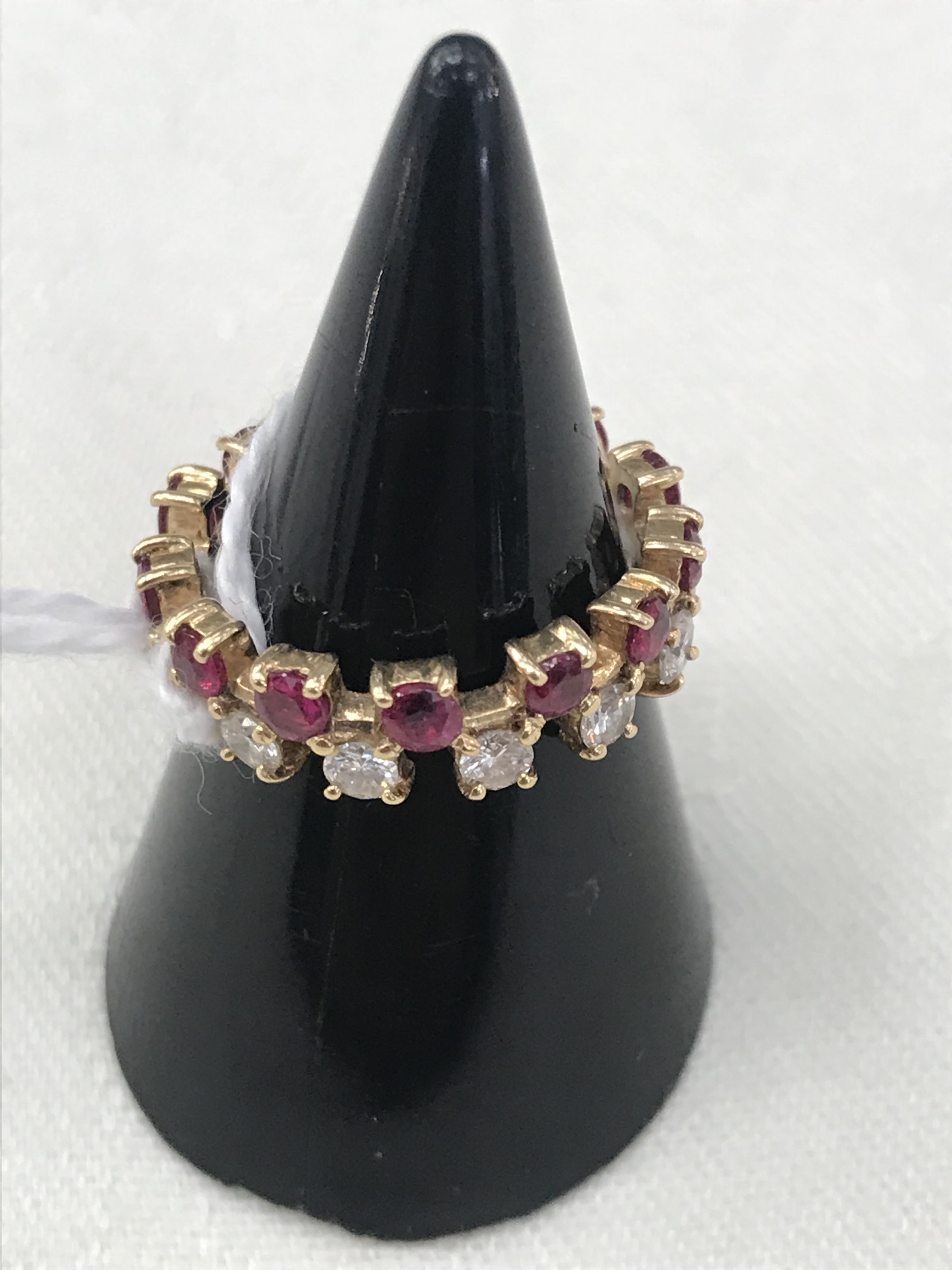 An 18ct diamond and ruby ring