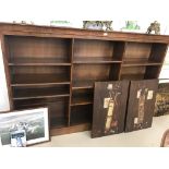 A 19th century walnut open bookcase