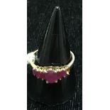 A 14k ruby dress ring (A/F)