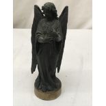 A 19th century bronze statue of an angel