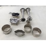 A quantity of Hm silver to include a cruet set,