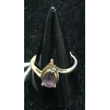 A 10k amethyst dress ring