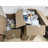 Three boxes of mixed ceramics