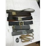 A quantity of military belts