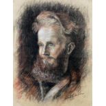 French School (19th/20th century): Study of a man, watercolour,