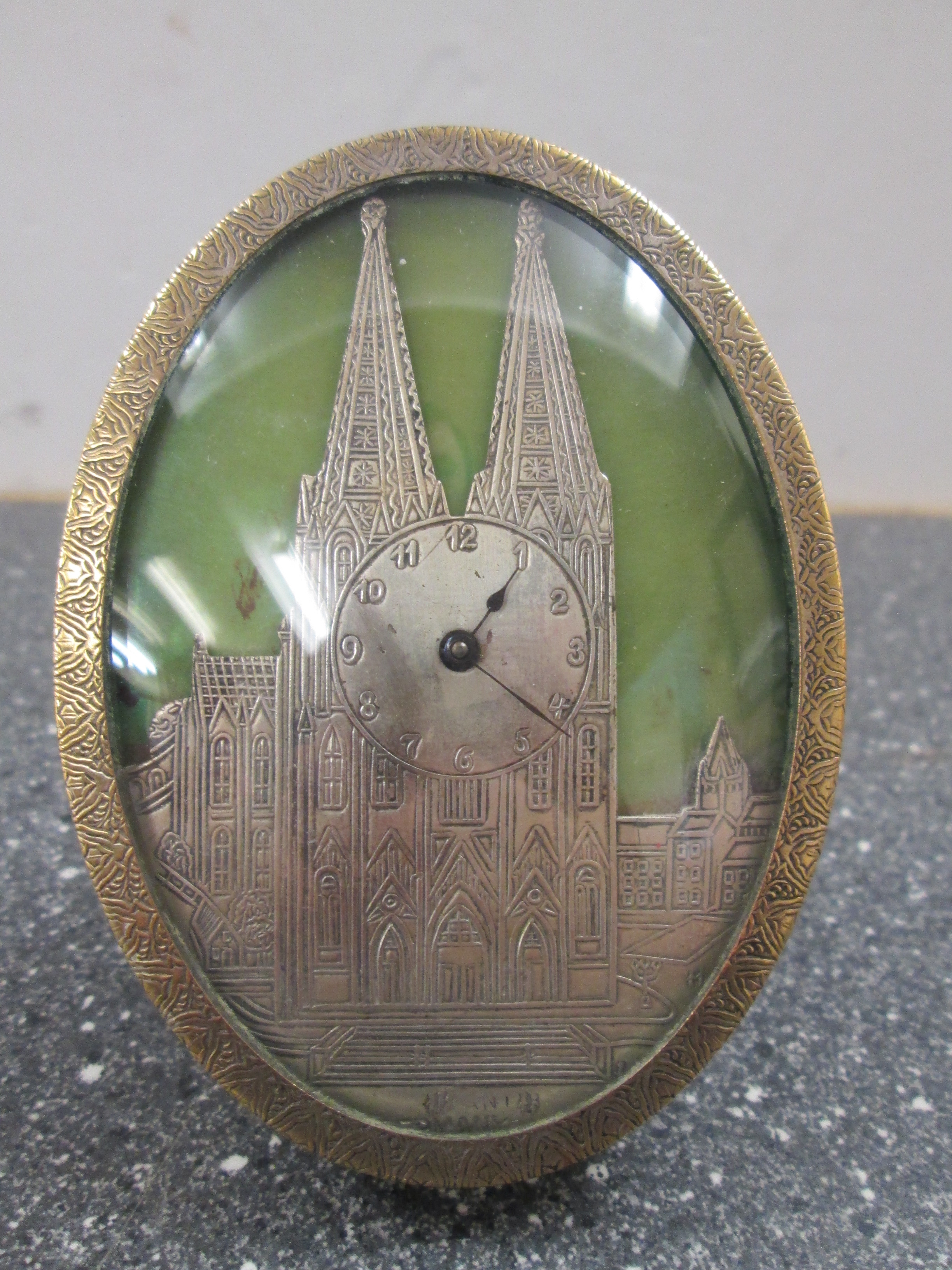 A German church-faced clock