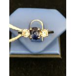 An 18ct sapphire and diamond dress ring