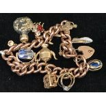 A 9ct charm bracelet