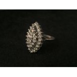 A navette form diamond dress ring