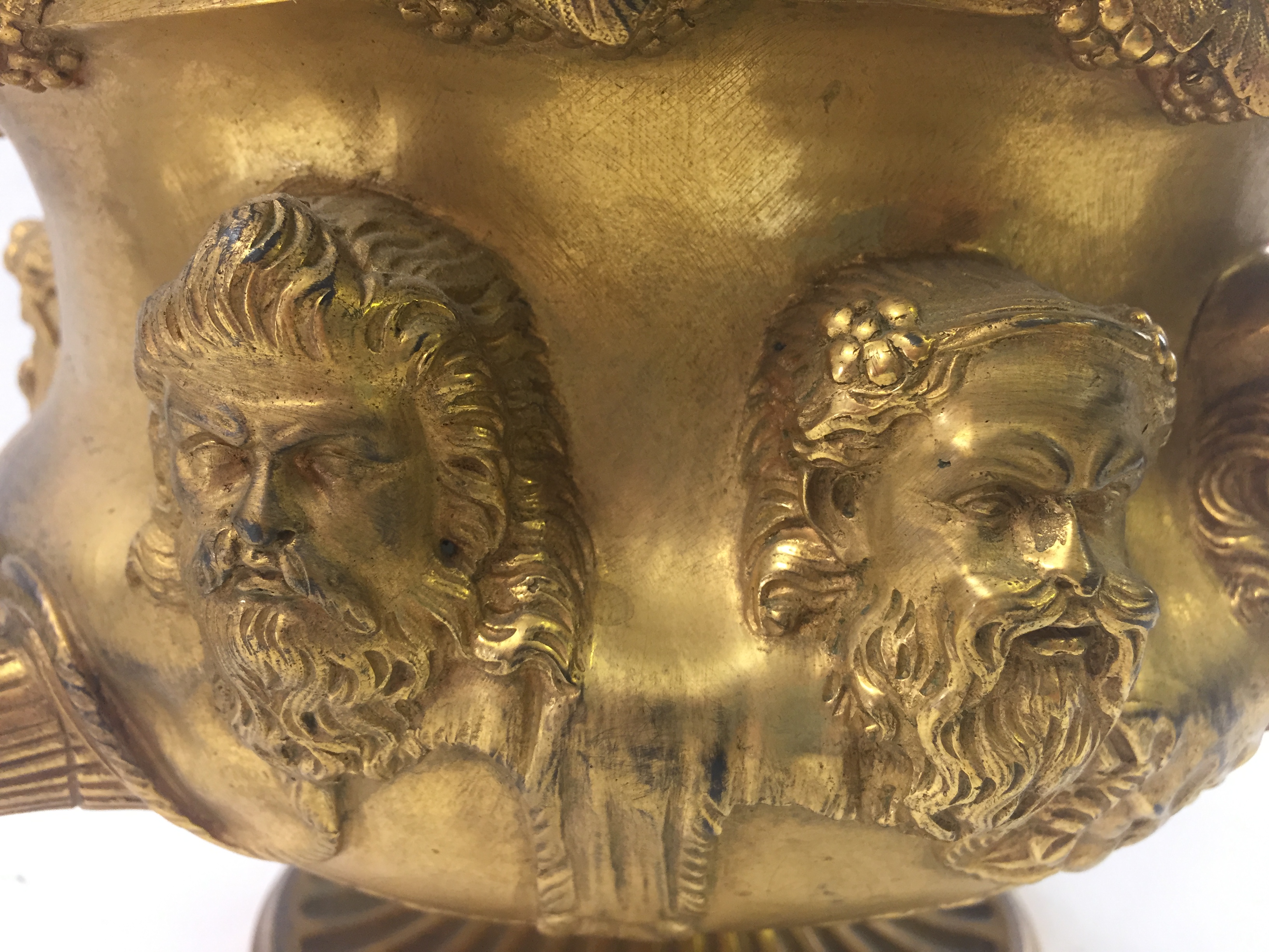 A French Gilt Bronze Model of the Warwick Vase: 19th century, with twisted handles, - Image 6 of 11