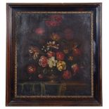 Dutch School (17th/18th century): Floral still life, oil on canvas, H 62 x W 55 cm.