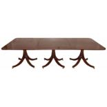A 19th Century Mahogany Table: Comes with an inner leaf with removeable legs,