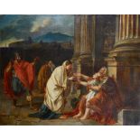 Circle of Jacques-Louis David (French, 1748 - 1825): Belisarius Begging for Alms, oil on canvas,