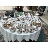A large quantity of Royal Albert 'Old Country Roses' china: tea/coffee service,