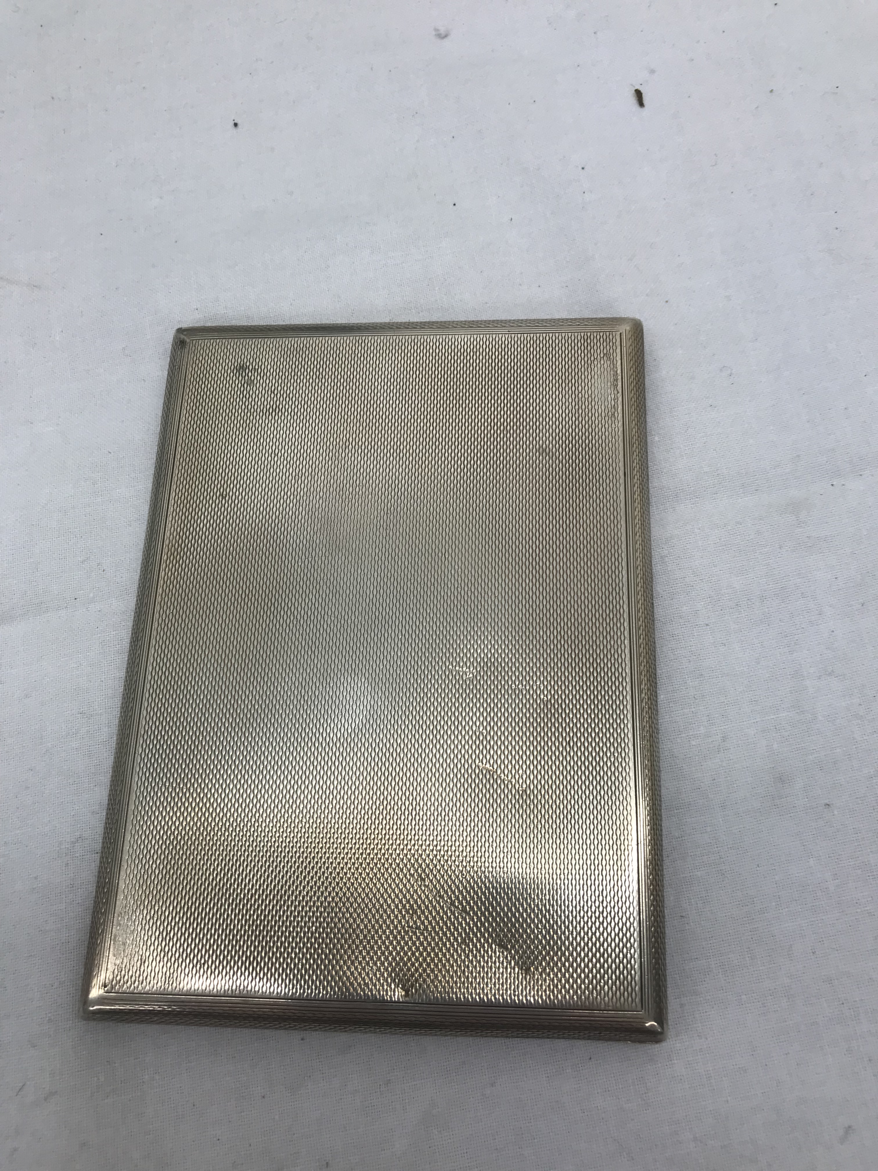 A HM silver Asprey sliding cigarette case