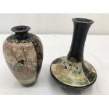 A Meiji period Satsuma bottle-neck vase;