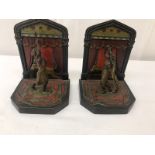 A pair of Art Nouveau Bergman-style bookends;