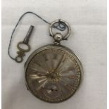 A HM silver pocket watch,