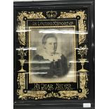 A Victorian mourning picture frame