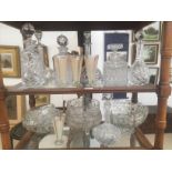 A quantity of cut glass and crystal bowls