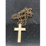 A 9ct crucifix and chain