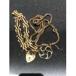 A gold bracelet,