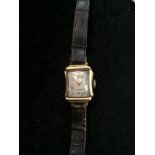 An 18ct ladies vintage Bucherer watch with tevo movement