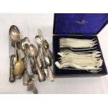 A quantity of HM silver cutlery to inc 19th century examples