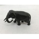 A Japanese Meiji period bronze elephant,