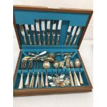 A cased canteen of Mappin & Webb cutlery (six-place setting);