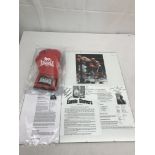A collection of autographs relating to Earnie Shavers; together with a signed glove,