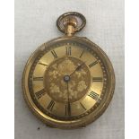 A 14k gold ladies pocket watch