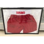 Custom-made boxing shorts for Frank Bruno,