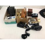 A quantity of cameras and accessories to inc a Rolleiflex camera,