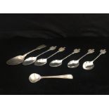 A quantity of HM silver spoons