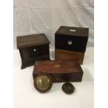 A quantity of wooden boxes and treen items