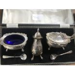 A csed HM silver cruet set